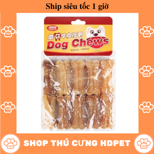 Xương da bò 5cm chó gặm