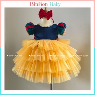 Váy công chúa cho bé BinBon Baby, đầm công chúa bạch tuyết cho bé gái