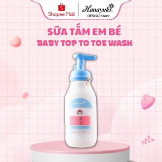 Sữa Tắm Em Bé Hanayuki Baby Top Toe Wash Trắng Da Dưỡng Ẩm Hanayuki Chính Hãng