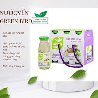 Green bird yến sào hạt chia lốc 6 chai*185ml