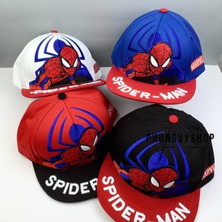 Bé 3-7 tuổi/ mũ hiphop snapback lưỡi trai bé trai phungvyshop- nón trẻ em siêu nhân nhện thêu dày