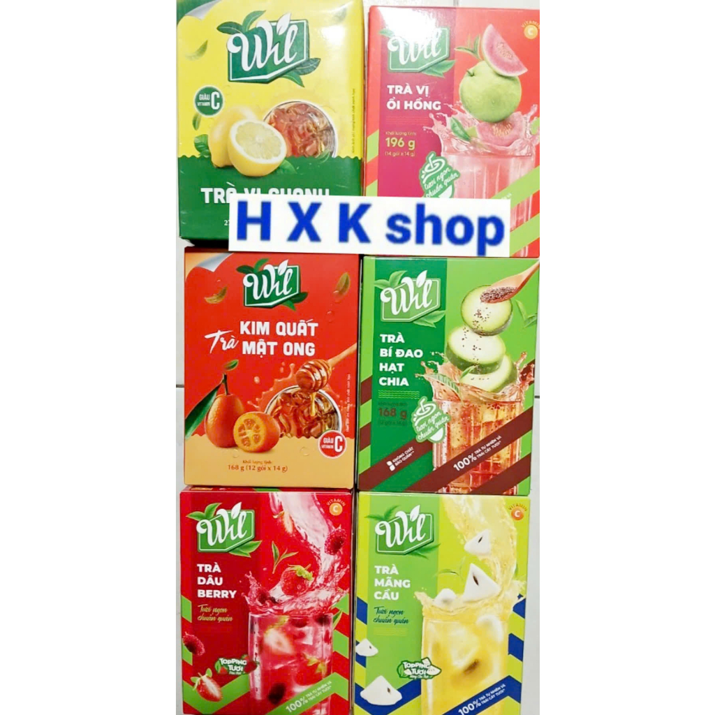 5 vị trà hòa tan will hộp 196g ổi chanh đào tắc bí đao.date: 12/2026