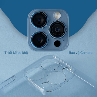 Ốp lưng iphone dẻo trong suốt chống sốc bảo vệ camera, có gờ bảo vệ 4 góc dành cho ip 6 đến 12promax - U196