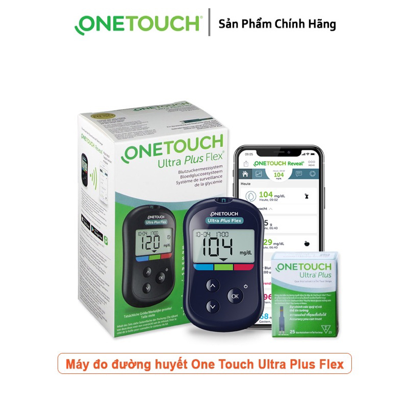 Máy đo đường huyết One Touch Ultra Plus Flex + 25 que thử ( Hàng Chính hãng )