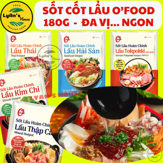 [Nhiều vị NGON] SỐT CỐT LẨU O'Food gói 180g lẩu thái, hải sản, tokbokki, kim chi nước cốt lẩu nấu mì cay gia vị haidilao