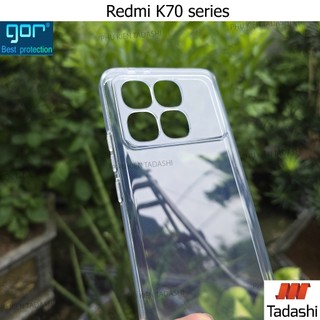 Ốp Lưng Dẻo Gor Redmi K70 Ultra/ K70E, Redmi K70/ K70 Pro, Redmi K80/ K80 Pro Trong Suốt Có Gờ Bảo Vệ Camera - Hãng Gor