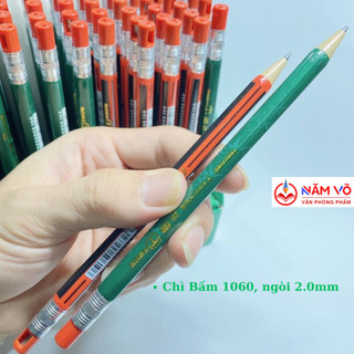 Hộp 60 cây bút viết chì bấm 2.0mm ngòi lớn 2b 1060 hàng xịn, chất lượng, dễ dàng thay ngòi