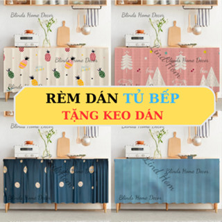 Rèm Dán Tủ Bếp, Kệ Bếp, Rèm Che Bếp MUSE STORE TẶNG KEO DÁN Sử Dụng Tiện Lợi