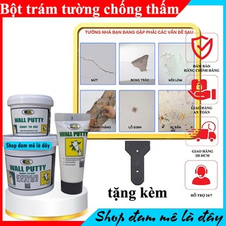 Keo vá tường, Bột trét tường chống thấm wall putty B219 Bosny, sơn chống thấm, sơn tường chống thấm