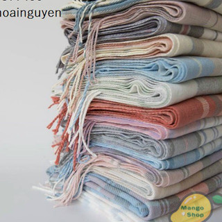 Khăn quàng nam nữ kẻ pastel Ulzzang Hàn Quốc video, ảnh tự chụp