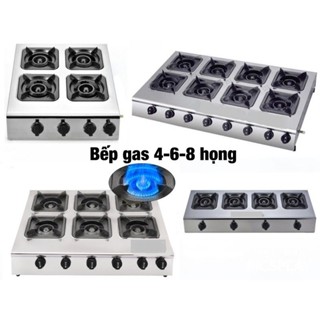 Bếp gas 4-6 lò chuyên dùng nấu mỳ cay, cơm niêu, bánh xèo, chế biến các món ăn - Bếp ga 6 họng