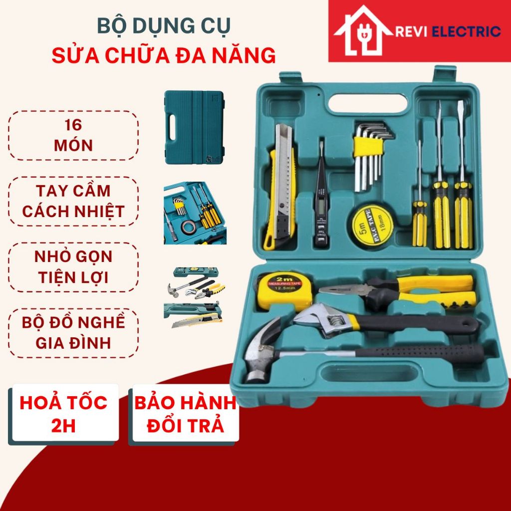 Bộ Dụng Cụ Sửa Chữa Đa Năng 16 Món, Bộ Đồ Nghề Tua Vít đa năng Tiện Ích, Đa Năng Cho Mọi Gia Đình