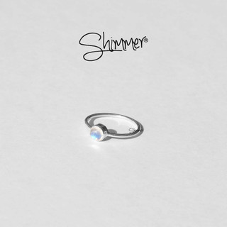 Nhẫn Bạc 925 Cao Cấp Nữ SHIMMER SILVER Đá Mặt Trăng Thiên Nhiên BASIC MOONSTONE Phong Thủy May Mắn Không Kị Mệnh