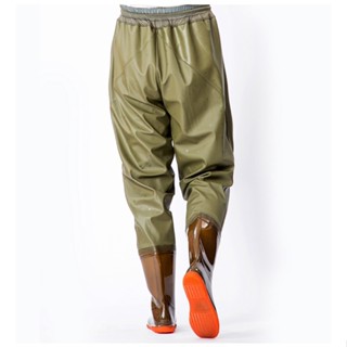 Ủng Lội Nước Dài Liền Quần Đế Cứng Màu Nâu Size 37-44, Quần Ủng Bảo Hộ Lao Động, Ủng PVC Câu Cá, Ủng Thủy Sản Cao Cấp