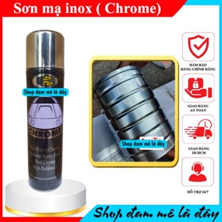 Sơn xịt mạ Chrome màu inox (Crom bạc Bosny) dùng cho kim loại, ô tô, xe máy -  nhập khảu Thái Lan