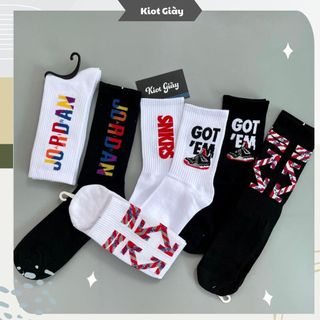 Tất Jordan cổ cao - Tất vớ NBA cao cổ thể thao streetwear nam nữ