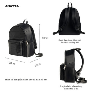 [Đang Restock] - Combo A1 -  Balo Khía + Túi Pouch - Laptop 14 inch