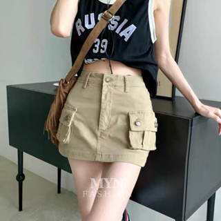 Chân Váy Túi Hộp Dáng Chữ A Túi Đính Khuy Chất Kaki Lưng Cao Kèm Quần Trong Dày Dặn Bigsize Hàng Loại 1 [MY86]