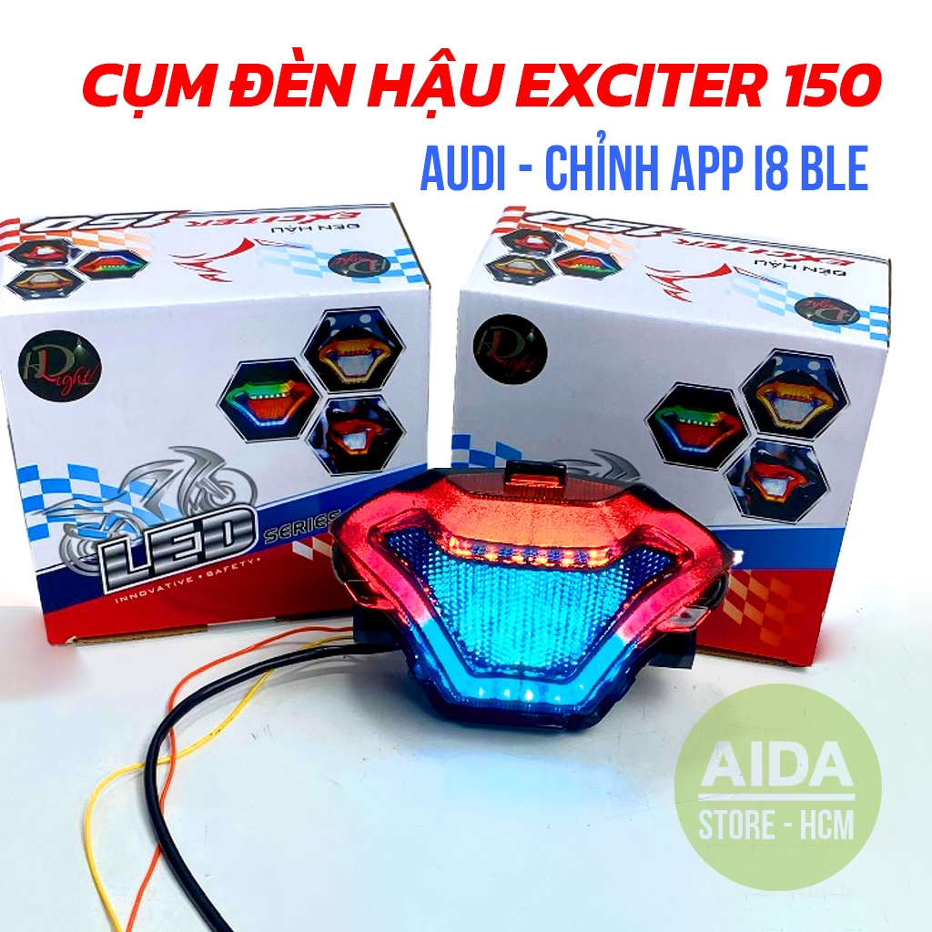 Cụm led hậu I8 BLE K2 cho Exciter 150 chỉnh app phụ tùng