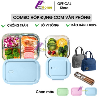 Hộp đựng cơm văn phòng bằng thủy tinh chia ngăn Luxhome