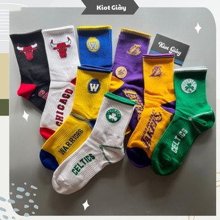 Tất bóng rổ thể thao cao cổ nam nữ - Tất vớ NBA logo cổ cao
