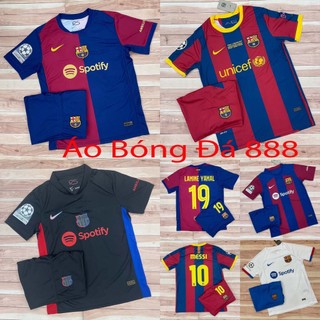 Bộ Quần Áo Bóng Đá CLB Barcelona , Áo Đá Banh Barcelona 2024 - Vải Polyester Gai Thái Cao Cấp