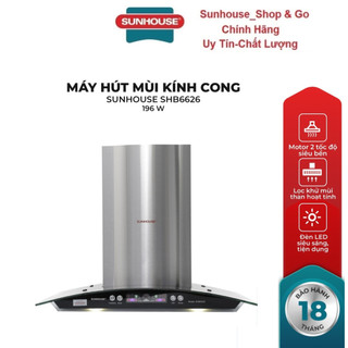 Máy hút mùi kính cong Sunhouse SHB6626 - Bảo hành chính hãng 18 tháng tại nhà