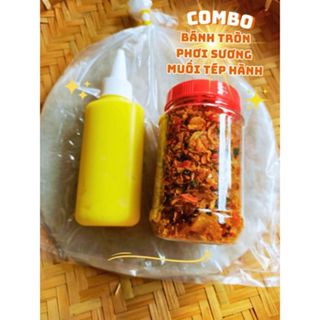 COMBO MINI BÁNH TRÁNG PHƠI SƯƠNG MUỐI TÉP HÀNH KÈM BƠ BÉO