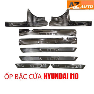 Ốp Bậc Cửa, Nẹp Bước Chân Trong Ngoài Xe Hyundai i10 Titan, dùng chung sedan/hactback