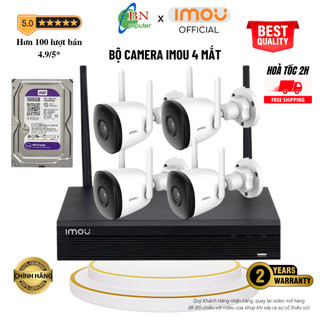 Trọn bộ Kit 4 camera Wifi Kit IMOU Hikvision 2.0 ( 4 CAMERA CV310 + 1 ĐẦU ghi CSX5S4W).