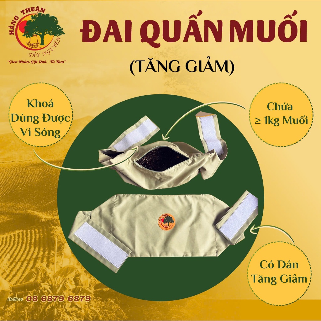 Túi Đựng Muối Quấn Bụng Sau Sinh (Có Dán Tăng Giảm Và Khóa Chịu Nhiệt Lò Vi Sóng)