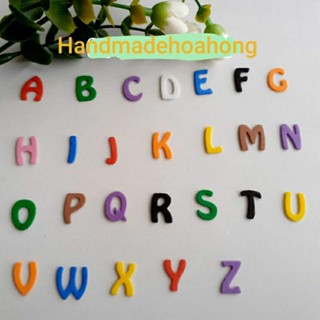 { SIZE NHỎ LÀM THIỆP : 1.3 x 0.9cm ) 4 BỘ chữ cái tiếng anh bằng xốp - Chữ số trang trí thiệp, phong thư, bao lì xì