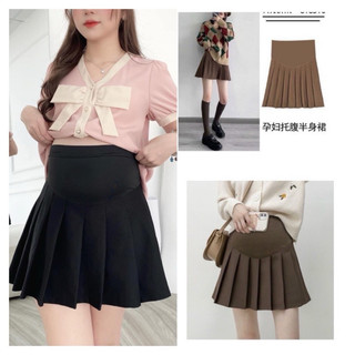 Chân váy bầu xếp ly (Có quần trong) Hàng Cao Cấp