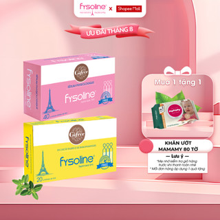 Combo Nước muối sinh lý Fysoline hồng 40 ống x 5ml và vàng 20 ống x 5ml vệ sinh mắt, mũi, miệng hiệu quả