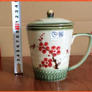 Cốc sứ có nắp đậy Bát Tràng, cốc pha trà uống cà phê gốm sứ Bát Tràng vẽ tay cực đẹp