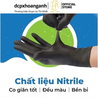 [Hộp 100c] Bao Tay Cao Su Đen Y Tế Không Bột Găng Tay Đen Siêu Dai Sử Dụng Trong Tóc Spa Phun Xăm Thẩm Mỹ