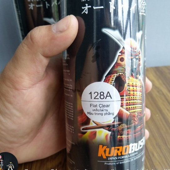 Sơn xịt Bóng Mờ - SAMURAI 128A ( không màu ) (400ml)