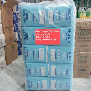  Tã bỉm dán phú đạt  10 gói 100 miếng  Size M L:40-75kg siêu thấm hút 