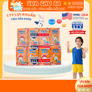 DATE MỚI Lốc sữa nước trái cây Metacare YoYo (vị cam) dinh dưỡng cho trẻ thấp còi