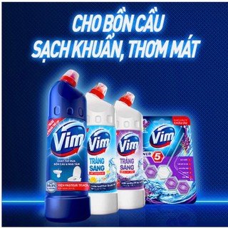 Nước tẩy bồn cầu & nhà tắm vim diệt khuẩn 870ml - 880ml