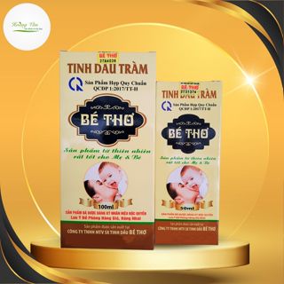 Tinh dầu tràm Bé Thơ, tinh dầu tràm Huế cao cấp nguyên chất, hàng chính hãng Hộp Vàng - Có tem chống hàng giả