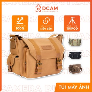 Túi máy ảnh Caden Vintage thế hệ mới Form Cứng Chống Nước đựng được lens Tele to