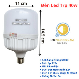 [GIÁ HỦY DIỆT] Bóng Đèn Led Trụ 40w, Chống Nước