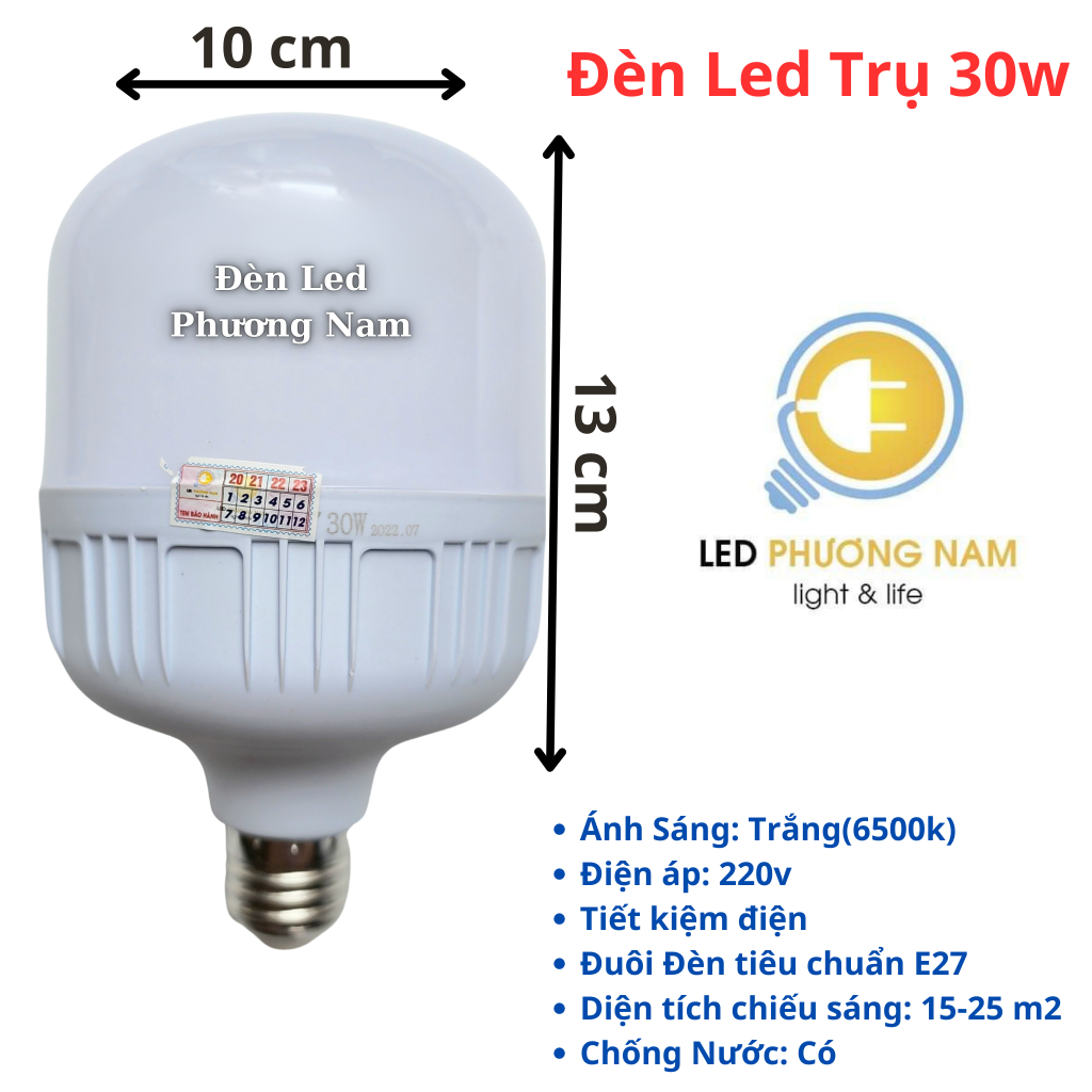 [GIÁ HỦY DIỆT] Bóng Đèn Led Trụ 30 Wát