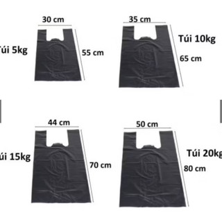 1KG TÚI NILON ĐEN TIỆN LỢI CÁC KÍCH CỠ