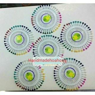 1 vỉ kim cúc cố định vải, cố định rập trên manacanh, đường kính ~ 8cm, có 40 kim - Phụ liệu ngành may mặc