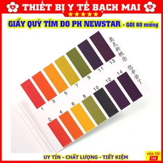 Giấy Quỳ Tím Thử Nước Ối, Đo Độ PH [Gói 80 Miếng]