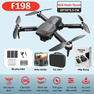 PIycam Mini, Flycam Giá Rẻ, Máy Bay Không Người Lái F198 Camera 4K Full HD,Chế Độ Cảm Biến Tránh Va Chạm Tự Động