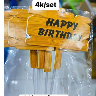 Set giấy 5 bảng gỗ chữ hpbd