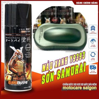 Chai sơn samurai màu xanh rêu Y9393 - Sơn xịt samurai màu xanh rêu